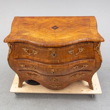 A Swedish Rococo chest of drawers, second half of the 18th century.