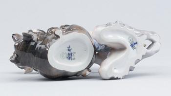 FIGURINER, 2 st, porslin, Royal Copenhagen, Danmark.