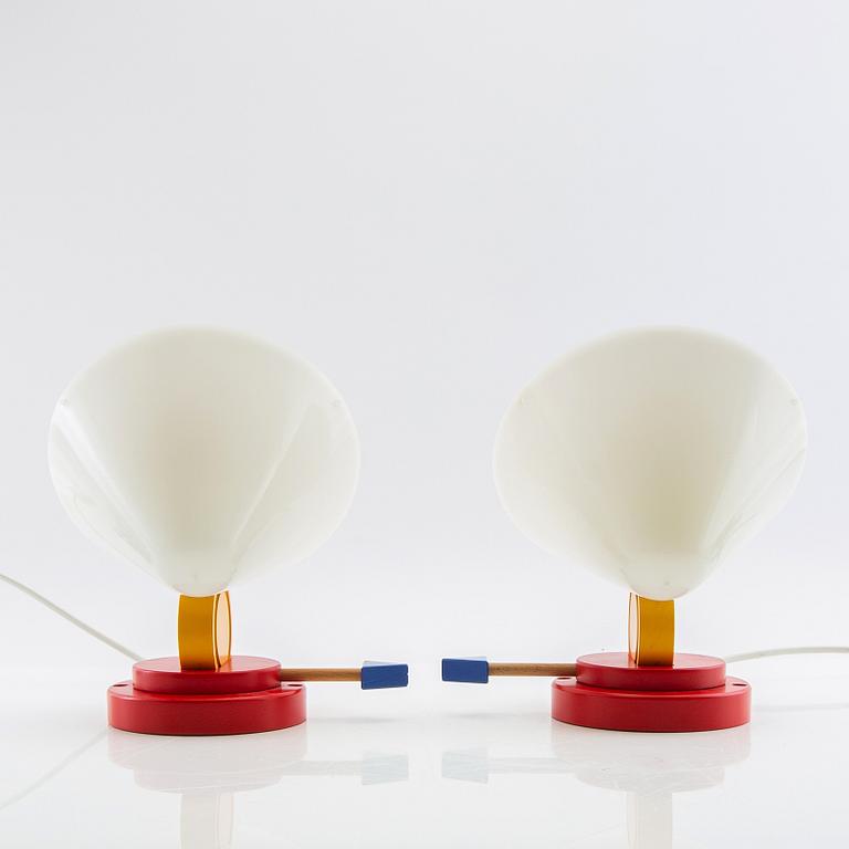 Ettore Sottsass, Wall lamps, a pair, "Stoja", IKEA, 1980s.