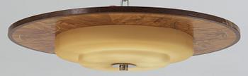 A Birger Ekman different kind of woods ceiling lamp, Mjölby Intarsia 1939.