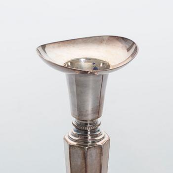 LJUSSTAKAR, ett par, Löfman MGAB Uppsala, 1971, silver, total vikt inkl.  fyllning ca 540 g.