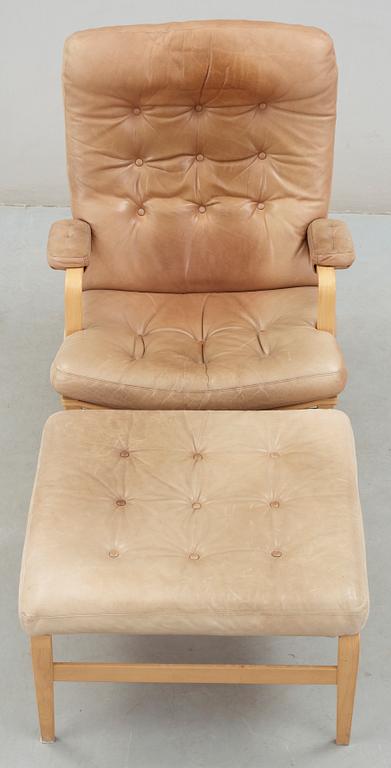 FÅTÖLJ samt FOTPALL, "Ingrid", Bruno Mathsson, Dux.