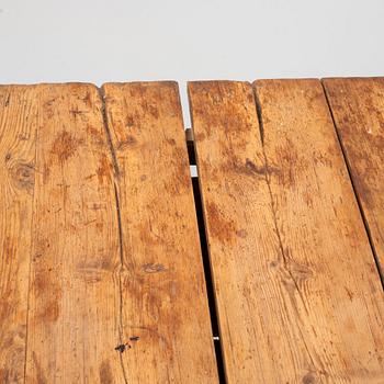 A 19th century gate-legged table.