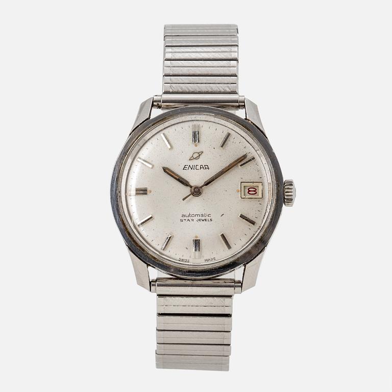 ENICAR, Star jewels, wristwatch, 35 mm.