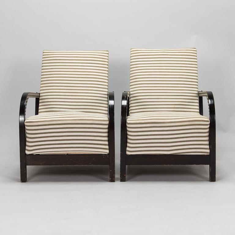 Einari Kyöstilä, fåtöljer, ett par, 1930-40-tal.