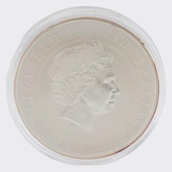 Mynt 999 silver 1kg "Australian Koala" 30 dollar, Elisabeth II 2011.