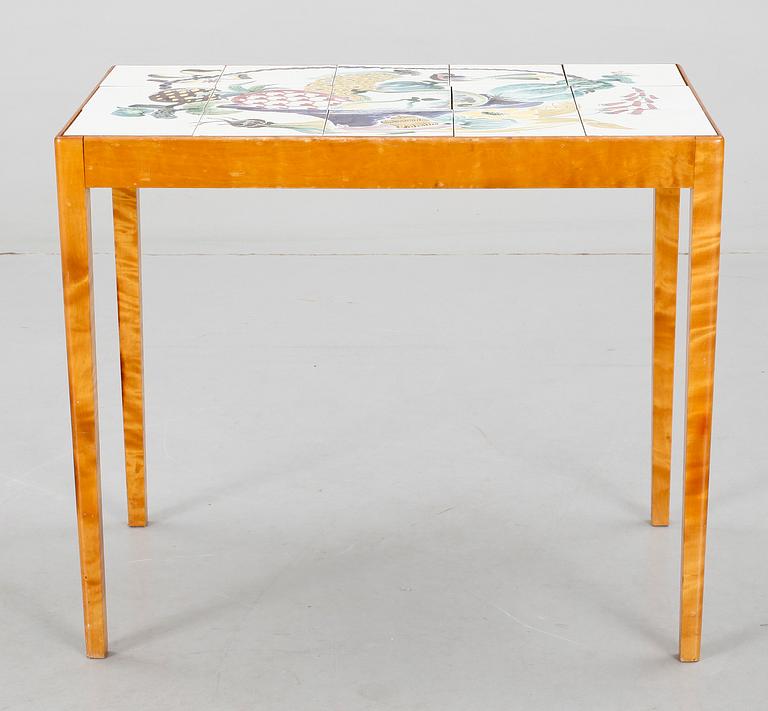 BORD, fajans, Ursula Printz Gustavsberg, 1950/60-tal.