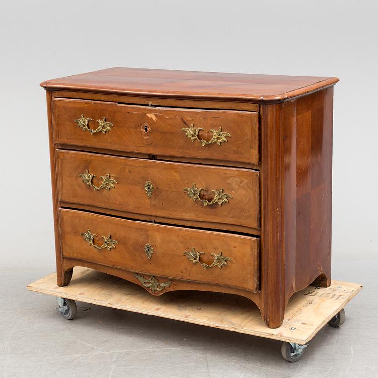 A mid 18th century chest of drawers.