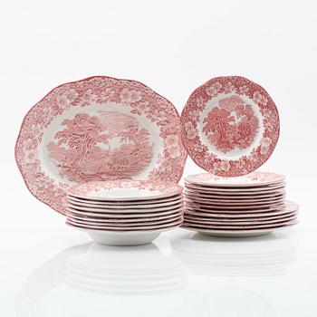 Service pieces 24 pieces Enoch Wedgewood "Woodland", later half of the 20th century.