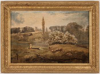 JOHN LANGSTAFFE. Olja på förstärkt duk. Sign J. Langstraffe.