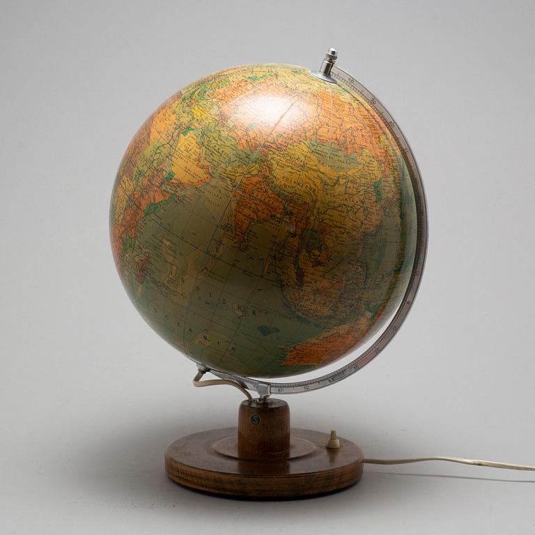 JORDGLOB, Räths Fysisk-politiska jordglob, 1900-talets mitt.