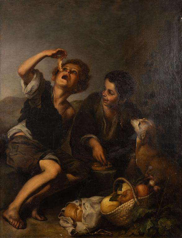 Bartolomé Esteban Murillo, kopia efter, 1800-tal. "The Pie eaters".