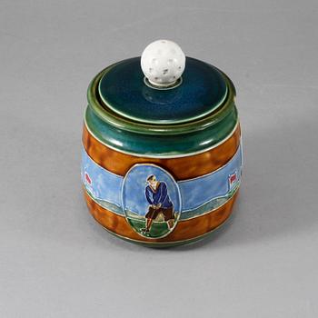 TOBAKSBURK, troligen Clifton Pottery, 1900-tal.