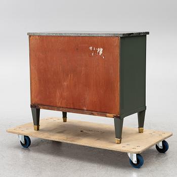 A Gustavian style chest of drawers, first half of the 20th century.