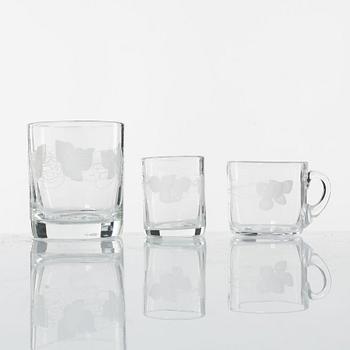 Reijmyre Glasbruk, glass service in model "Antik" (45 pieces).