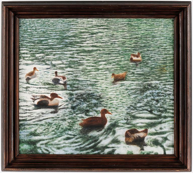 KARL "XYLOGRAFEN"ANDERSSON, olja på duk. Intygad a tergo på stämpel.