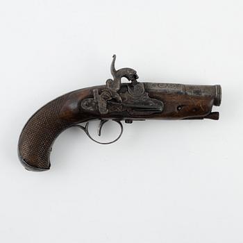 A Spanish converted percussion pistol from around the year 1800.
