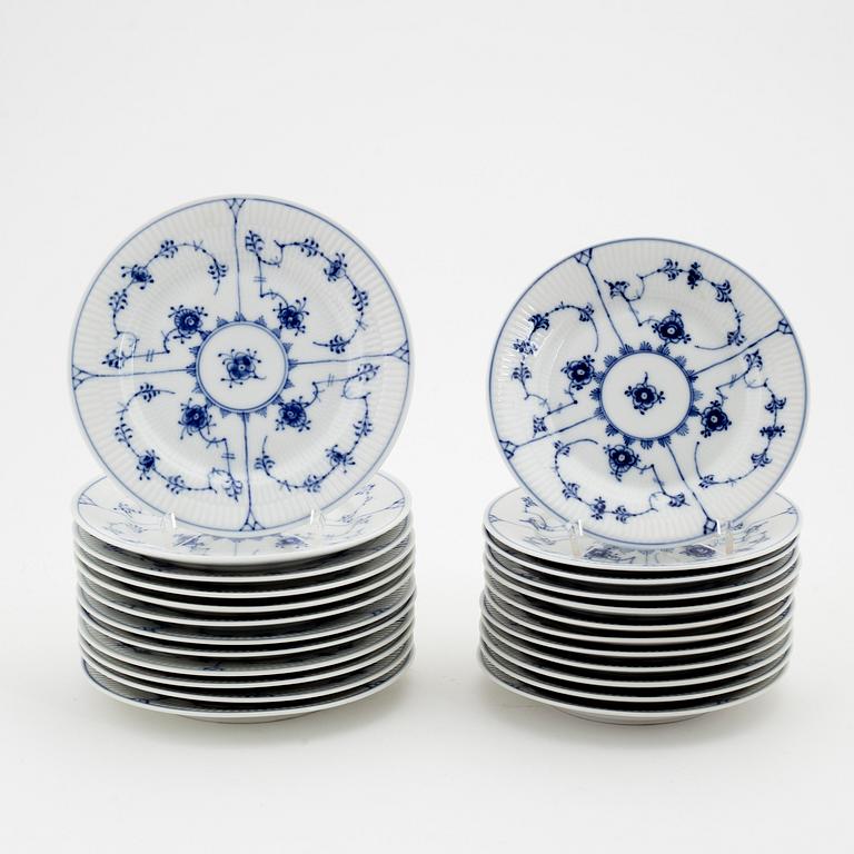 A 60-piece 'Musselmalet' porcelain coffee service, Royal Copenhagen, Denmark.