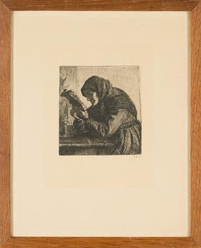 Anna Ancher, etching.