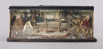 FARTYGSMODELL, trä.