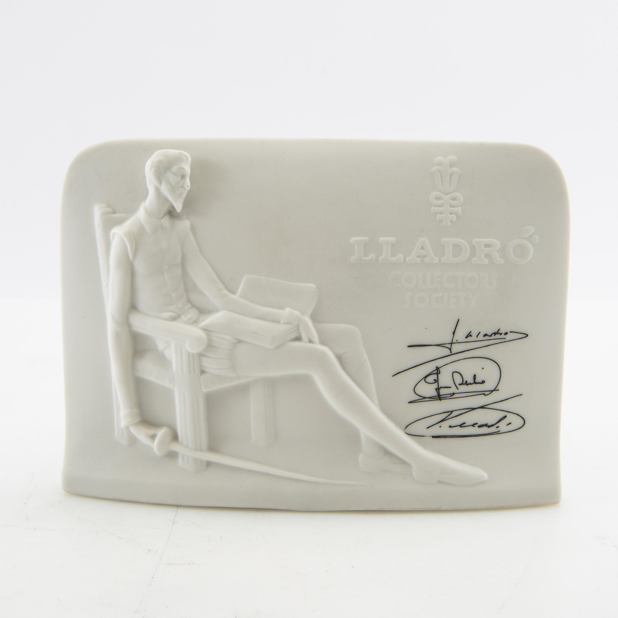 Porslinsplakett "Lladro Collectors Society" Lladro 1985.