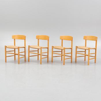 Børge Mogensen, stolar 4 st, modell "J39", FDB  Møbler, Danmark, 1900-talets andra hälft.