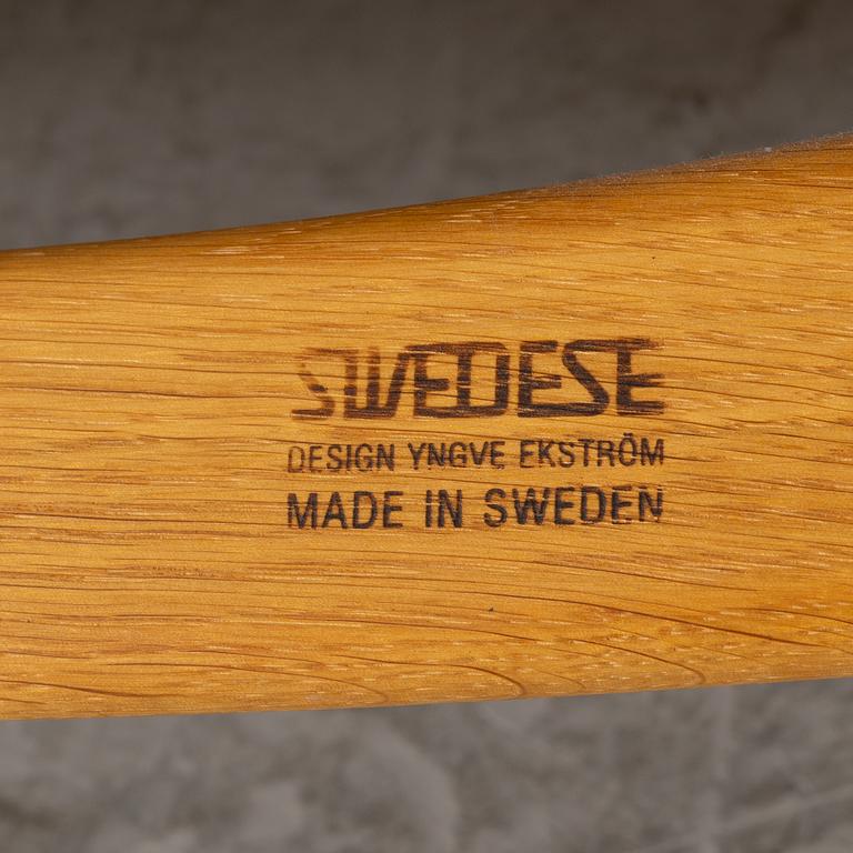 Yngve Ekström, a 'Lamino' armchair with ottoman, Swedese.