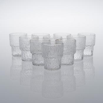 TAPIO WIRKKALA, lasisto, 18 kpl., "Aslak", Iittala, 1900-luvun loppupuoli.