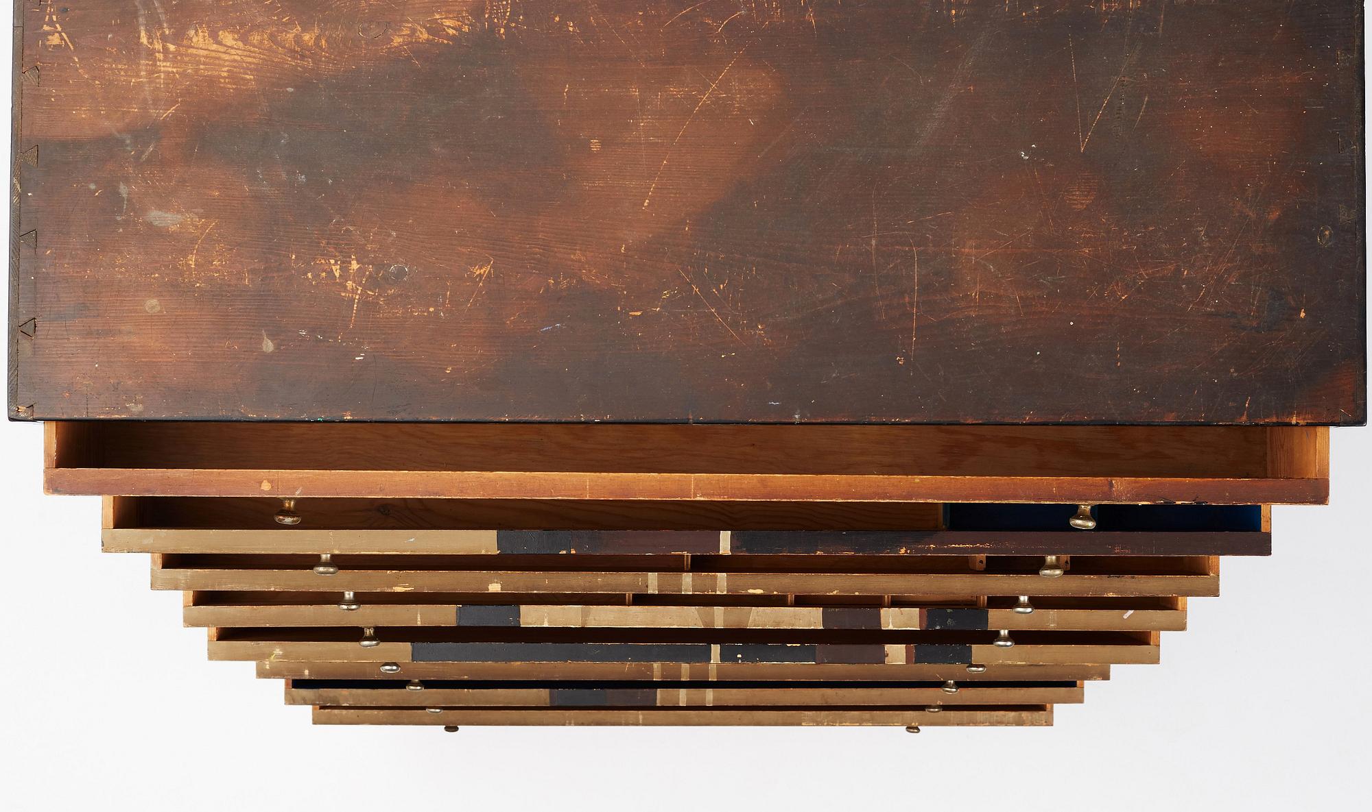 Ingegerd Torhamn, a modernist painted and decorated chest of drawers, Sweden ca 1930.