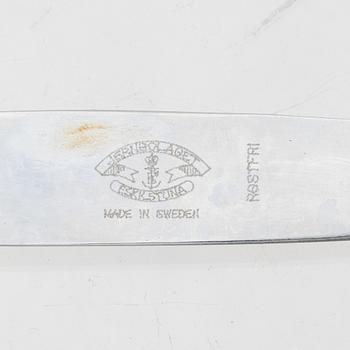 Eight Swedish silver dinner knives, mark of Johan Fredrik Björnstedt, Stockholm 1818.