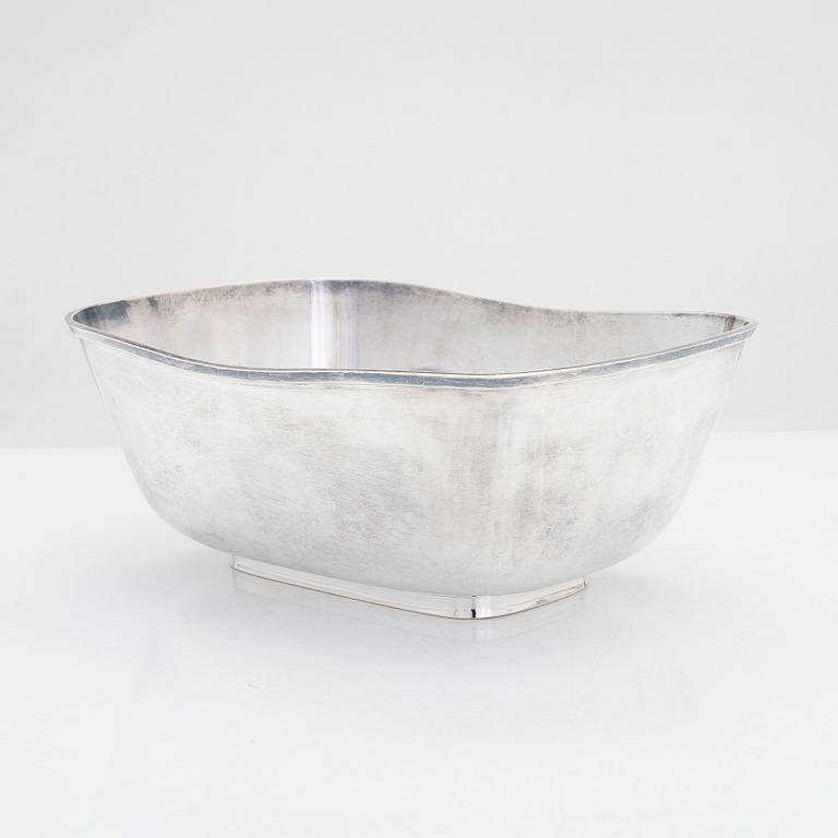 A 1950s silver bowl, maker's mark of Carl Fredrik Carlman, Stockholm 1955.