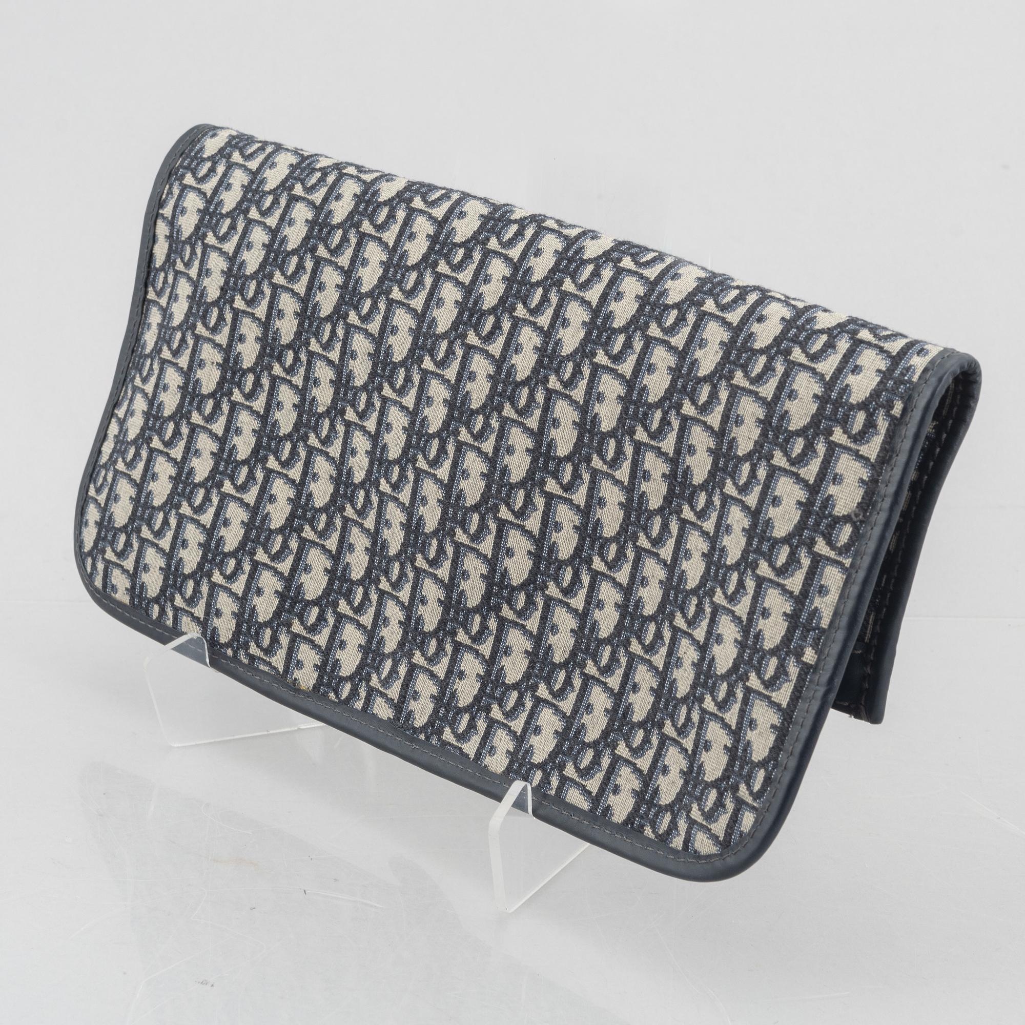 Old Cristian dior クラッチ Christian Dior Black Cannage Patent Leather Panarea Clutch