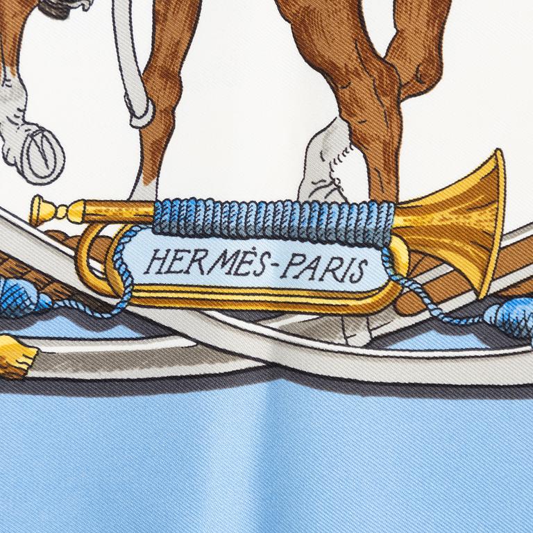 Hermès, scarf, "Marine et Cavalerie".
