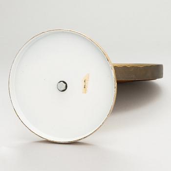 Nils Troed Nilson, A polished brass table mirror, Glas Mäster Markaryd, Sweden.