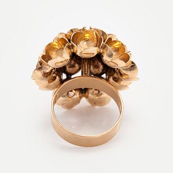 Liisa Vitali, sormus, "Kevät", 14K kultaa, Westerback, Helsinki 1973.