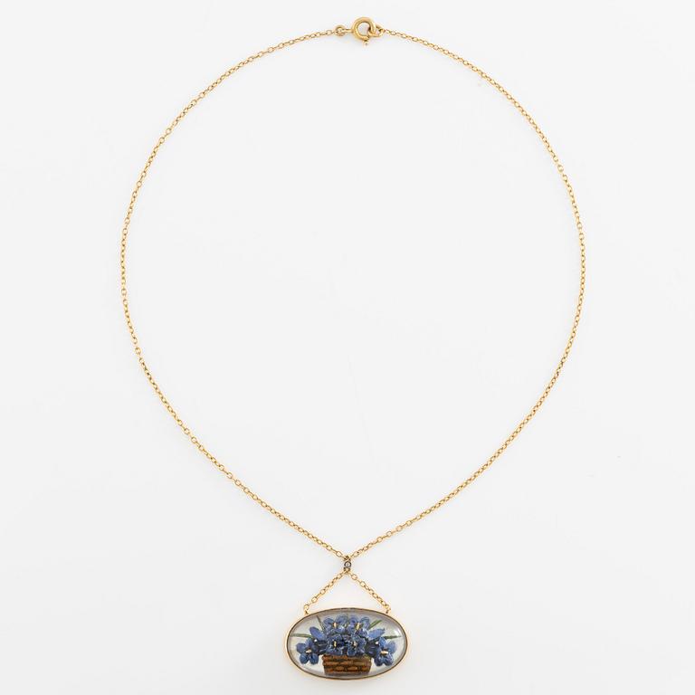 Necklace, "Essex crystal", Victorian, 19th century.