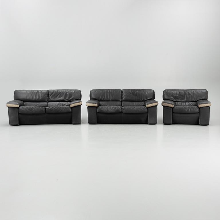 A pair of sofas and an armchair, Interface, Finland, late 20th century.