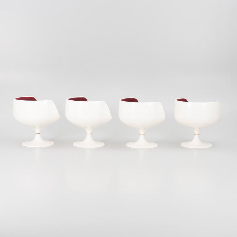Eero Aarnio, fåtöljer, 4 st "Cognac", Artekno för Asko Oy, Finland, 1960/70-tal.
