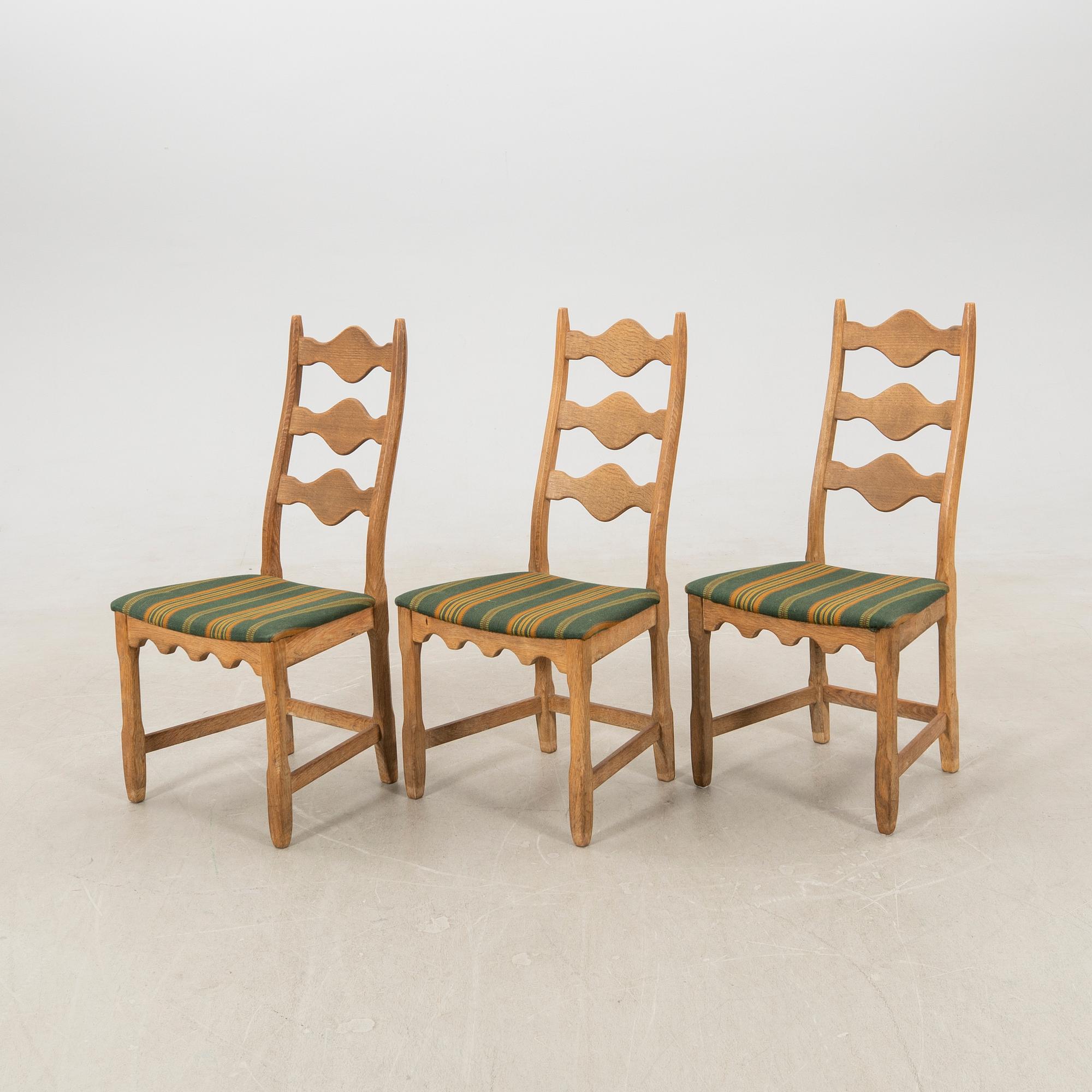 Henning Kjærnulf, chairs, 6 pcs, "Razorblade", Denmark, 1960s.