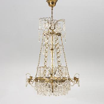 A Gustavian style chandelier, mid-20th Century.