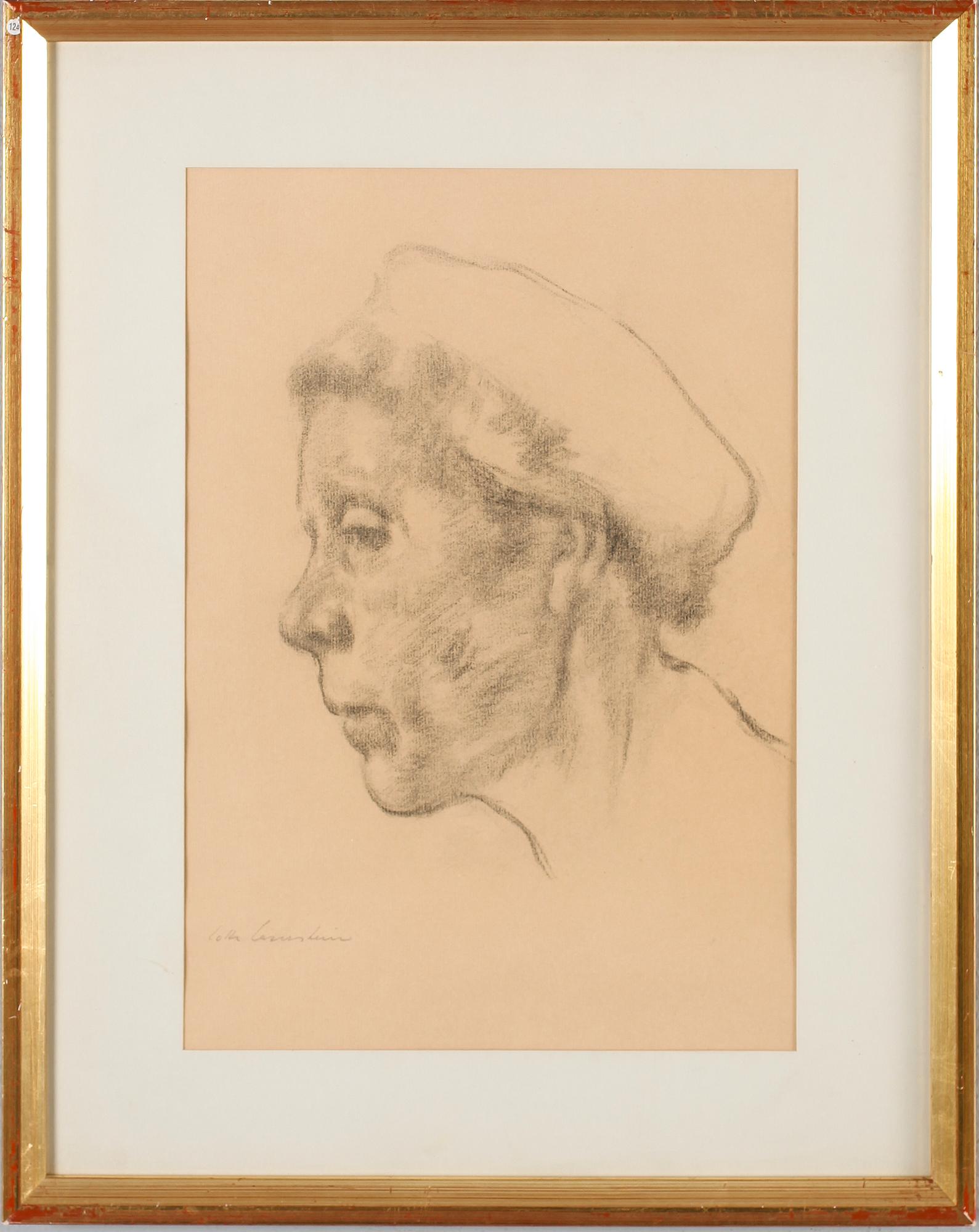 LOTTE LASERSTEIN, kolteckning, signerad.