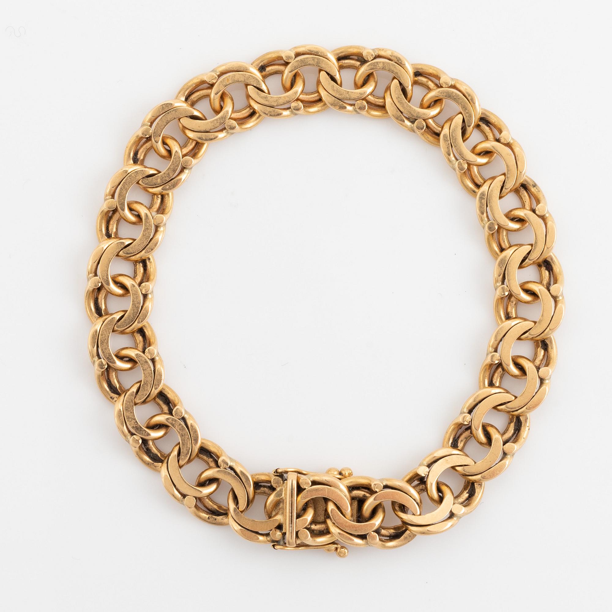 Armband, 18K guld, Bismarcklänk.