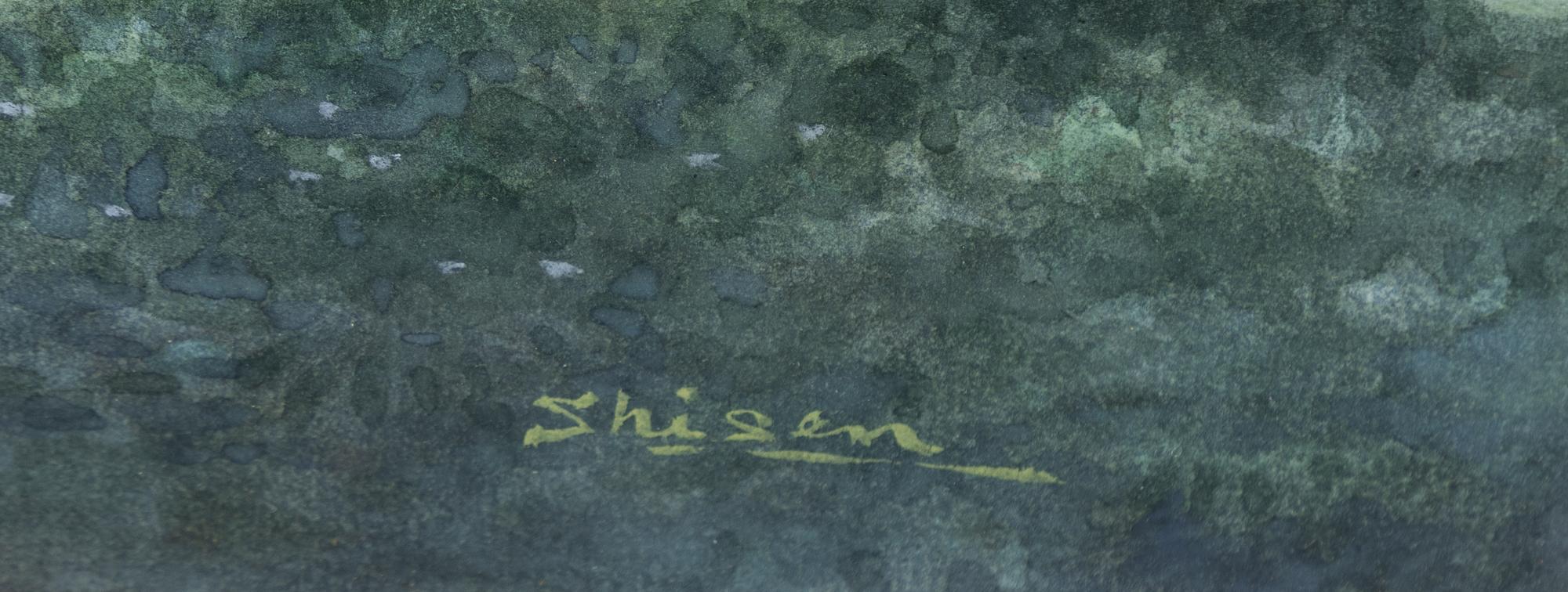 Watercolour, signed Shisen, 20th century.