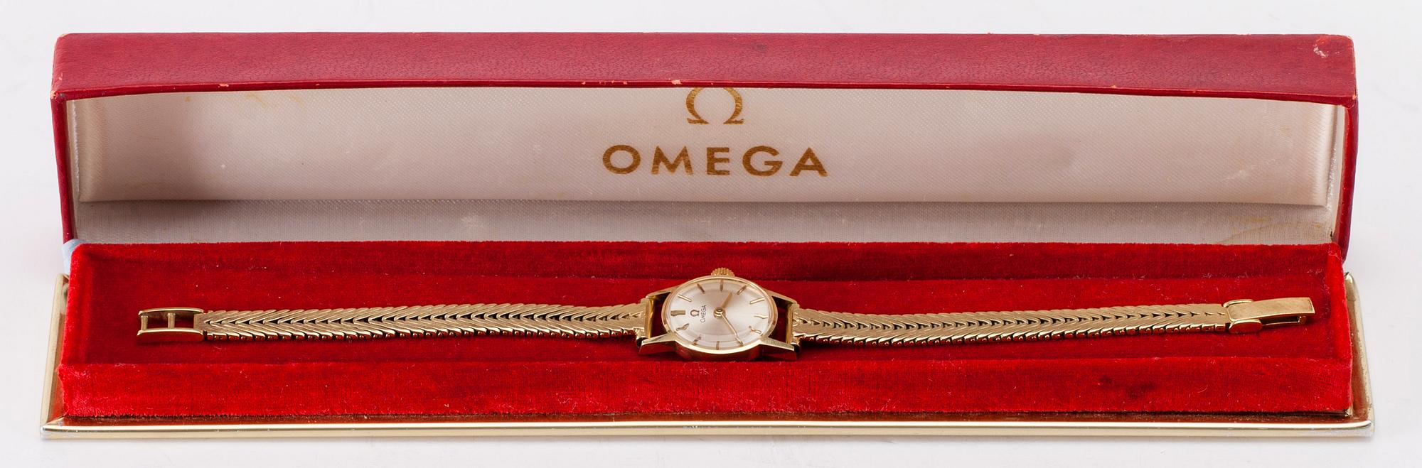 ARMBANDSUR, dam, Omega, 14K guld. 1960-tal. Vikt tot. 25 g.