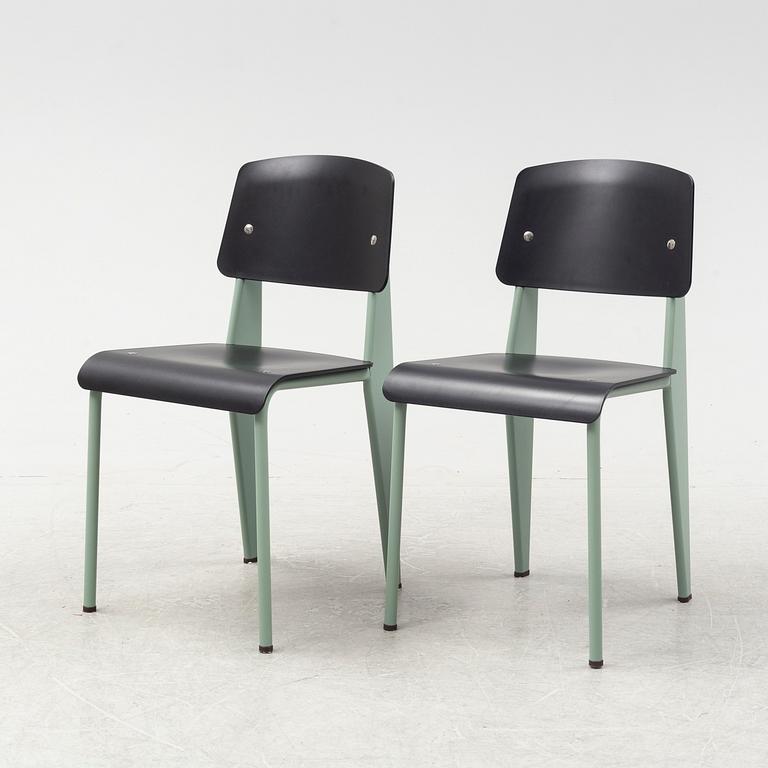 Jean Prouvé, a pair of 'Standard' chairs, Vitra, 2017.