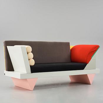 Peter Shire, a "Big Sur" sofa, Memphis, Italy, post 1986.