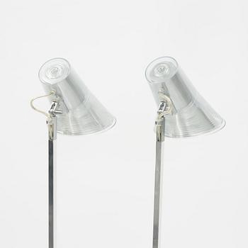 Philippe Starck, a pair of 'Kelvin' floor lights, Flos, Italy.