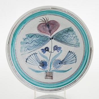 Birger Kaipiainen, malja, signeerattu Arabia BK Suomi. 1940-luku.