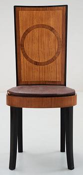 A set of six Axel Einar Hjorth 'Ceylon' chairs, Nordiska Kompaniet, Stockholm 1930.