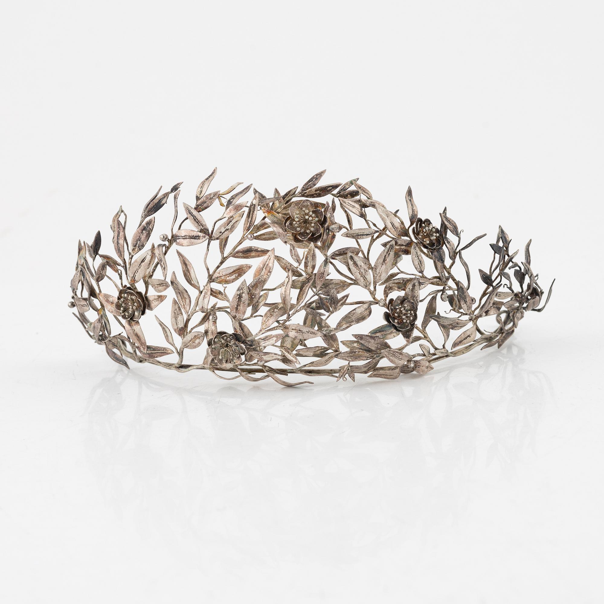 Silvergarnityr, 4 delar, omkring år 1900.